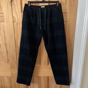 PERCIVAL - Trackpants Casentino Wool - Blackwatch Plaid - Sz L